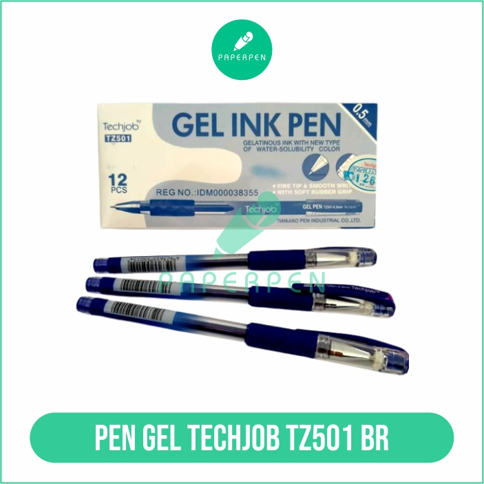 

1 Lusin Bulpoin Gel Techjob Tz501 Biru