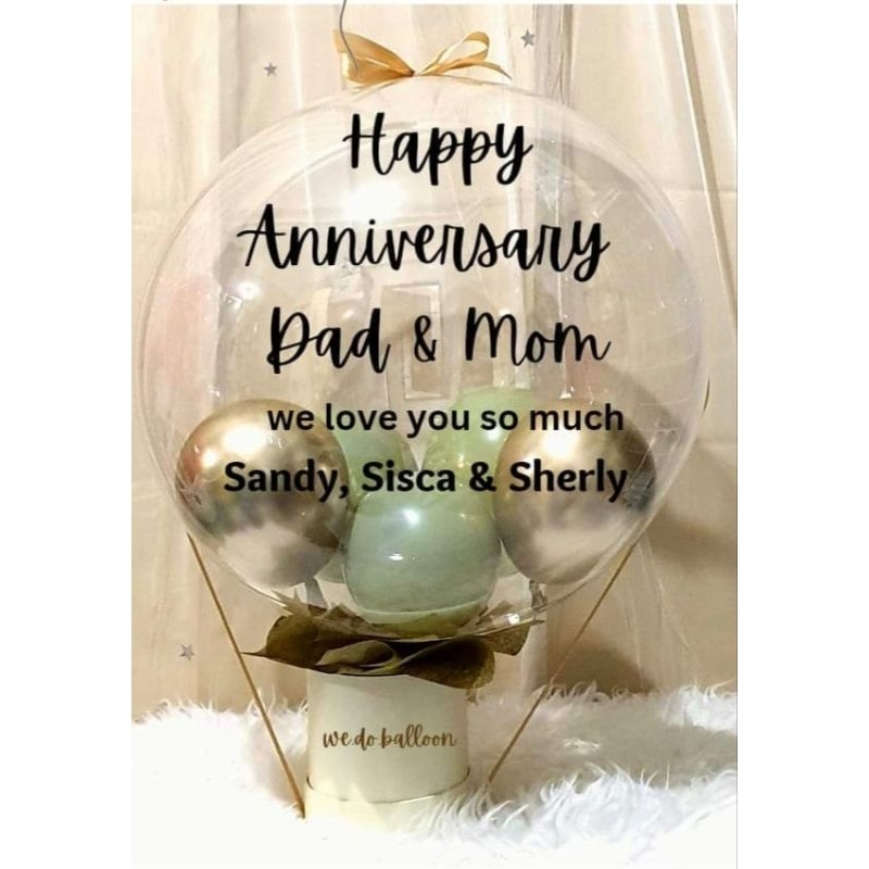 Buket Balon Anniversary Buket Balon PVC Buket Box Balon