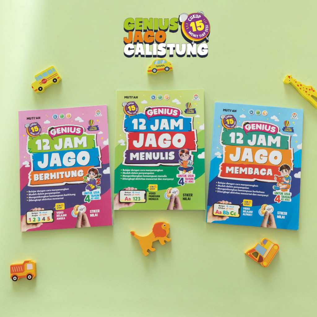 Genius 12 Jam Jago Calistung || Paket / Satuan (Umum) - Ziyadbooks