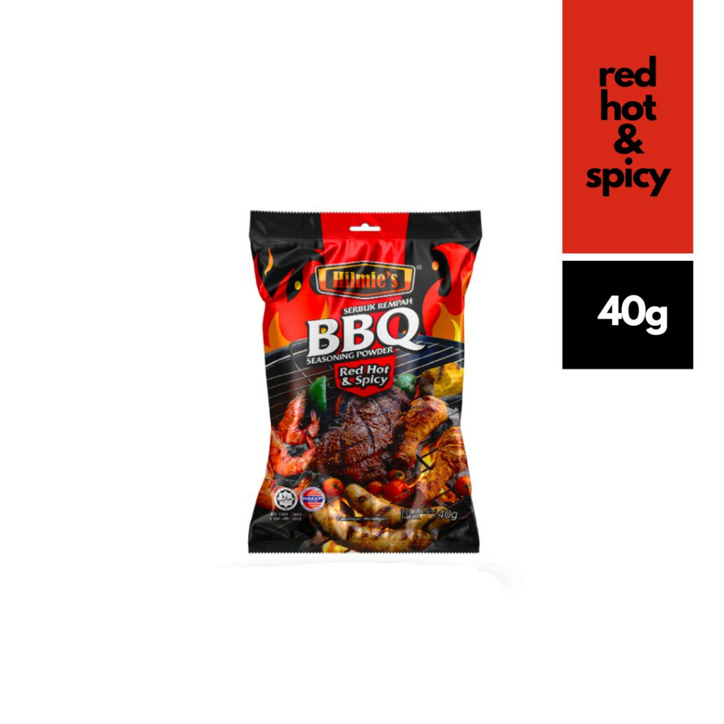 

Bumbu Bubuk Rempah marinasi BBQ Hilmie's Red Hot & Spicy - 40g untuk kambing, ayam dan daging