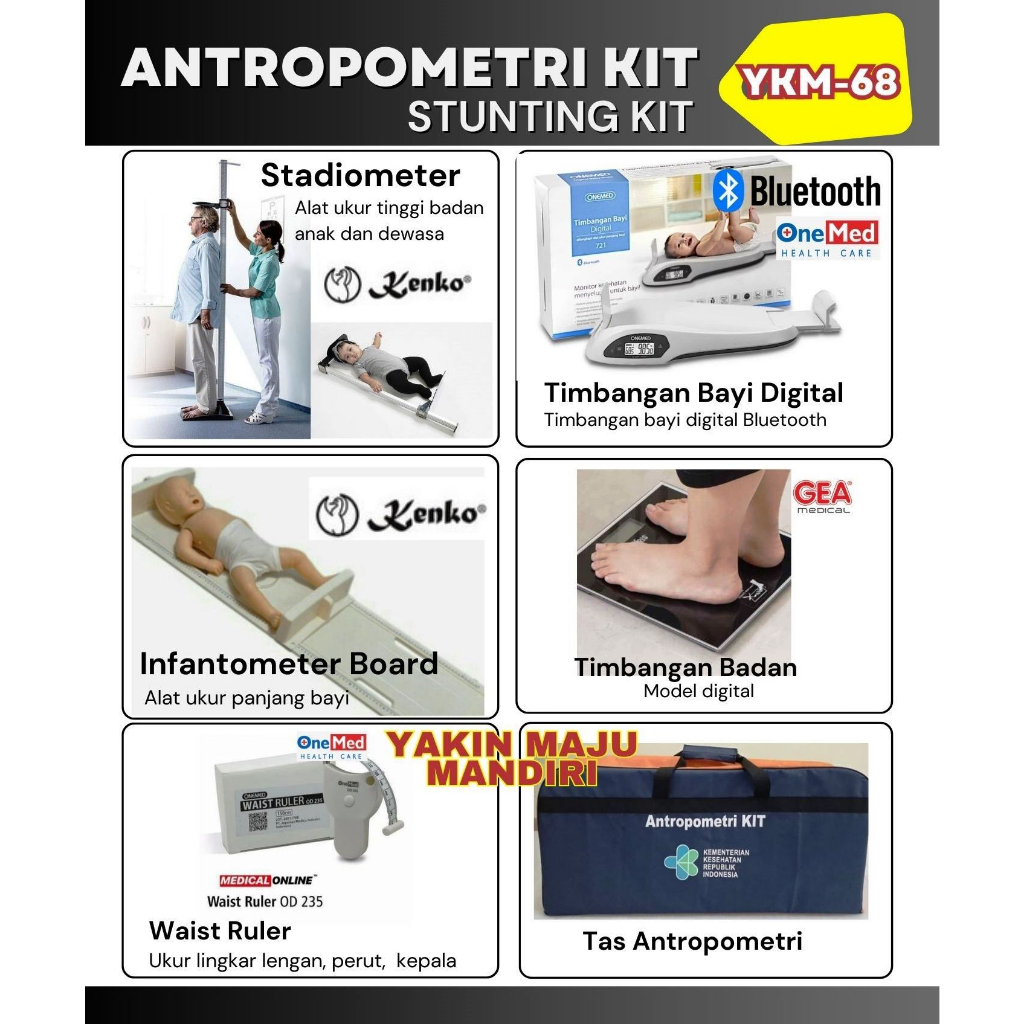 Antropometri Kit Stunting Kit YKM-68 Set Lengkap