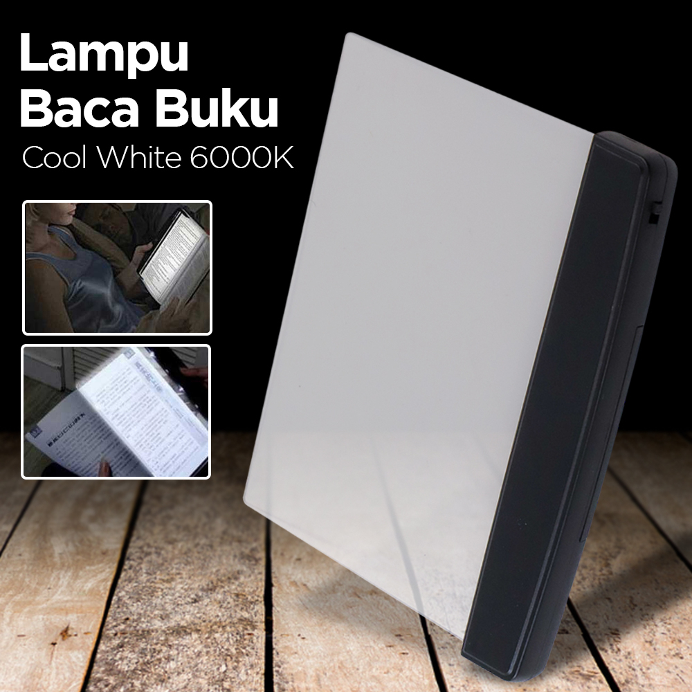 Lampu Baca Buku LED Portable Panel Book Reading Lamp Light Nyaman