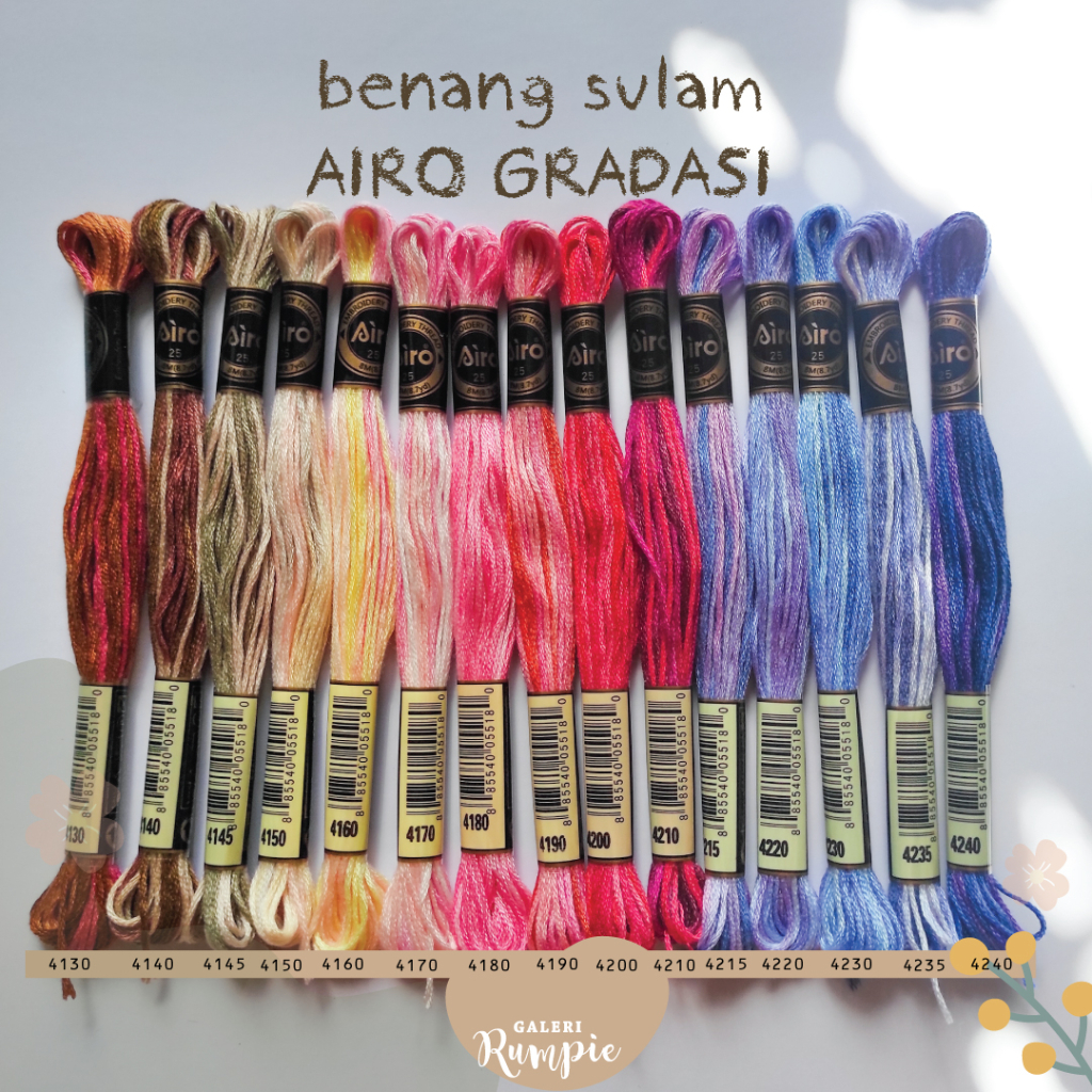 [AIRO] Benang Sulam AIRO Gradasi - Katalog 3