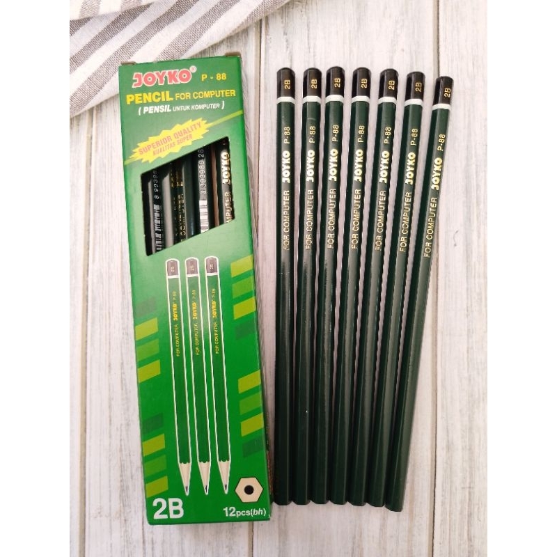 

PENSIL 2B HIJAU P-88 ISI 12 PC JOYKO