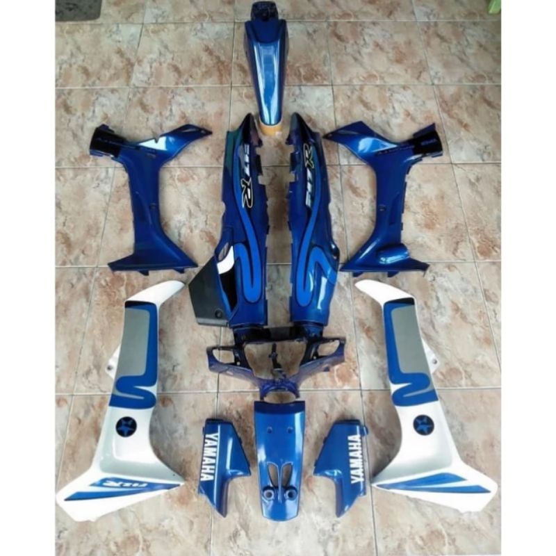 FULL BODY YAMAHA FIZ R F1ZR CALTEX BIRU PUTIH SET STRIPING