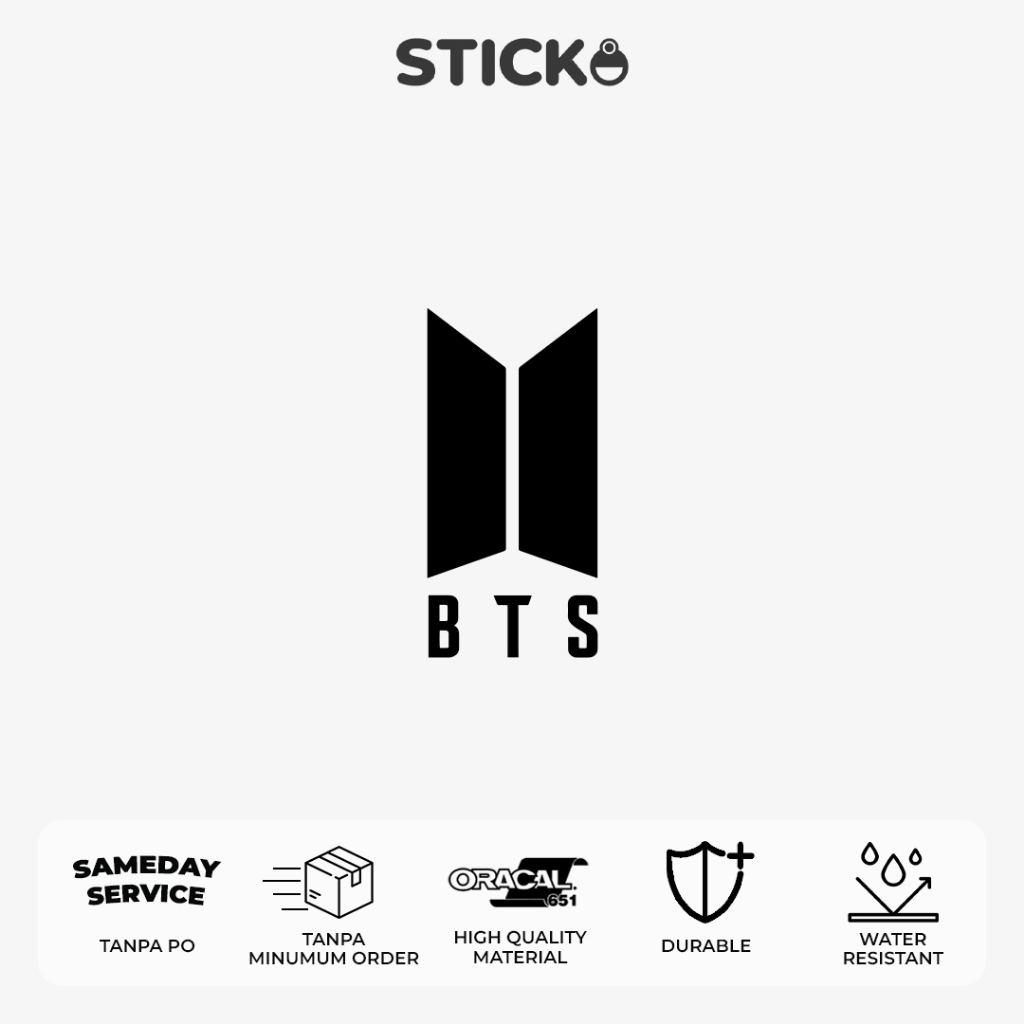 BTS Logo Cutting Sticker Decal Boyband Korea Stiker Vinyl Oracal