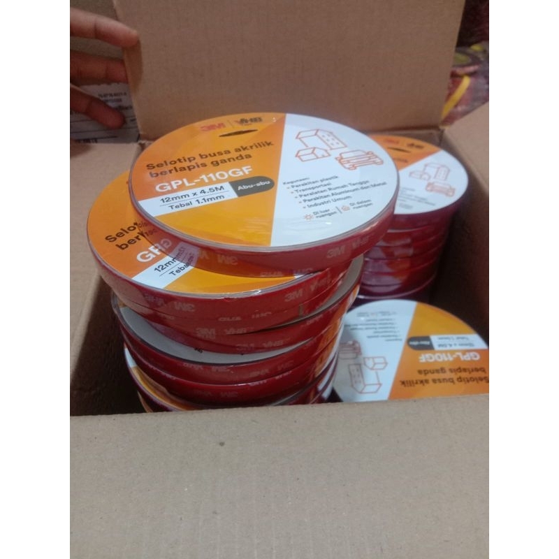 

Double Tape VHB 3M 4900 24mm dan 12mm - Double Tape 3M VHB - Double tape merah - Lem 3M bolak balik