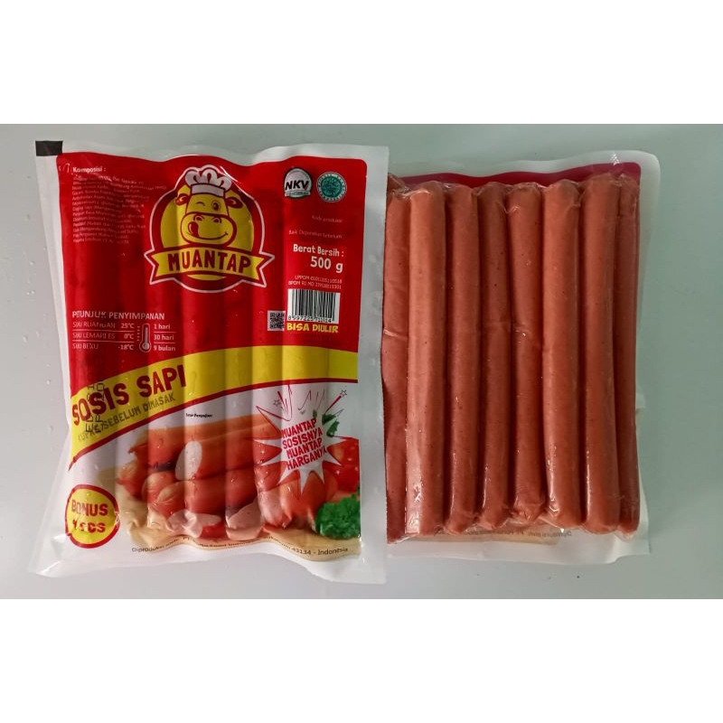 

sosis sapi muantap 500gr