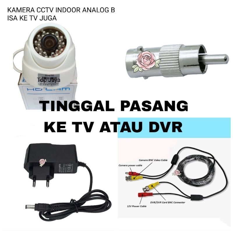 CAMERA CCTV 1000TVL LANGSUNG COLOKKTV KOMPLIT