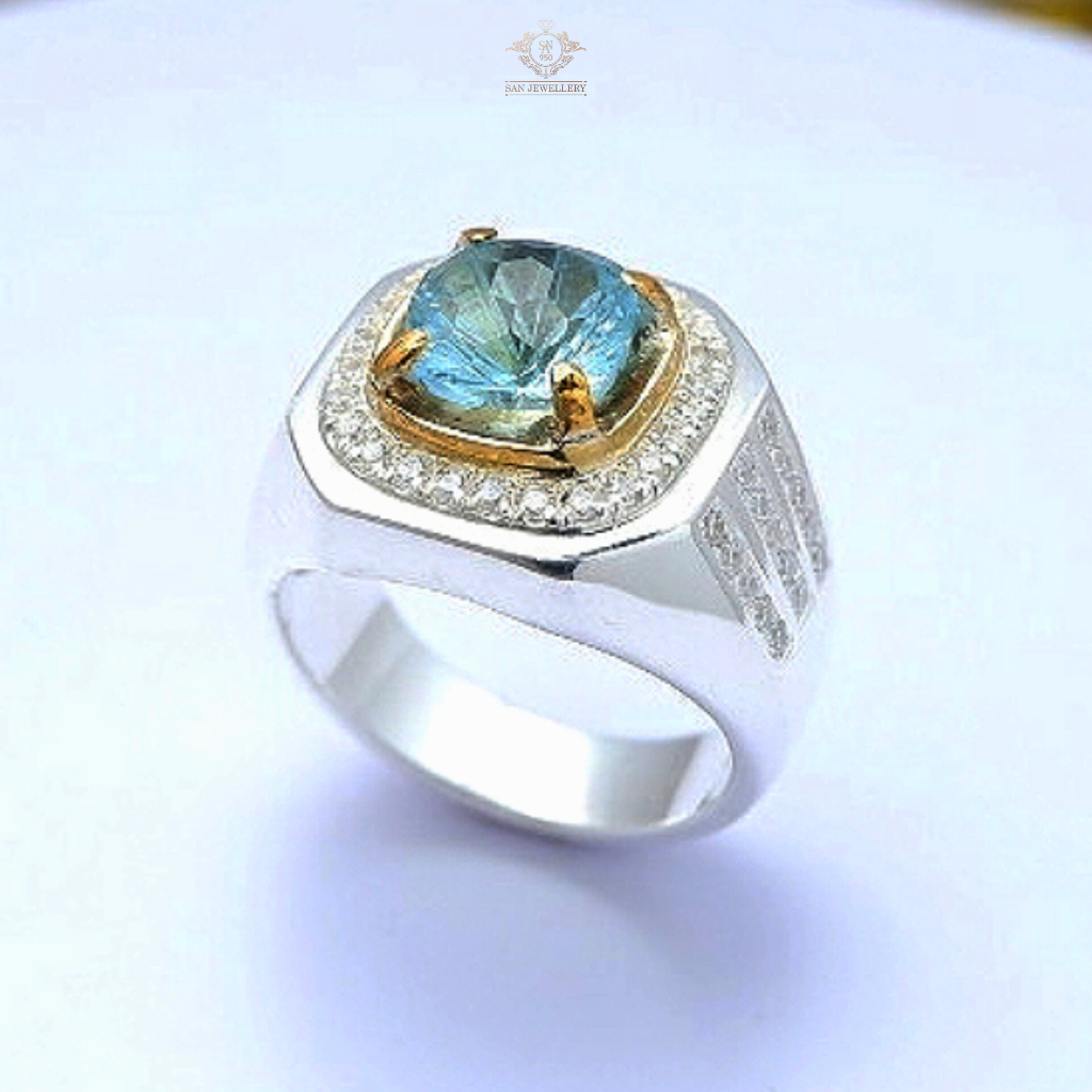 Cincin Perak 950 Ikat Batu Permata Akik EB240 - Ring Premium Custom Handmade