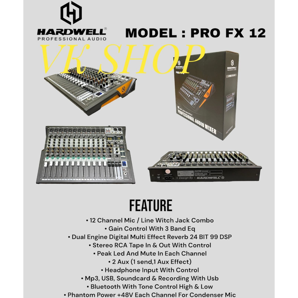 MIXER AUDIO HARDWELL PRO FX 12/ PRO FX12/ PRO FX-12 ORIGINAL