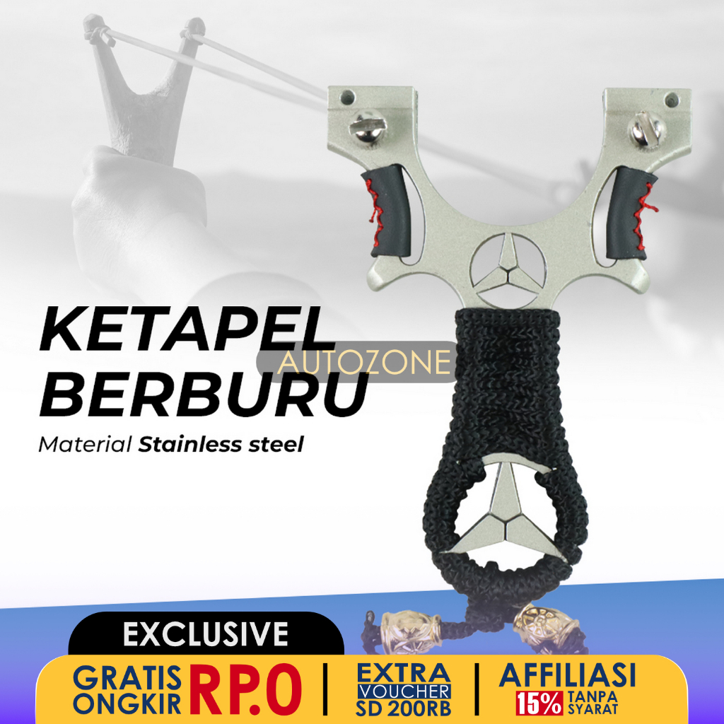 TEAEGG Ketapel Slingshot Hunting Catapult Mercedes - JH8172