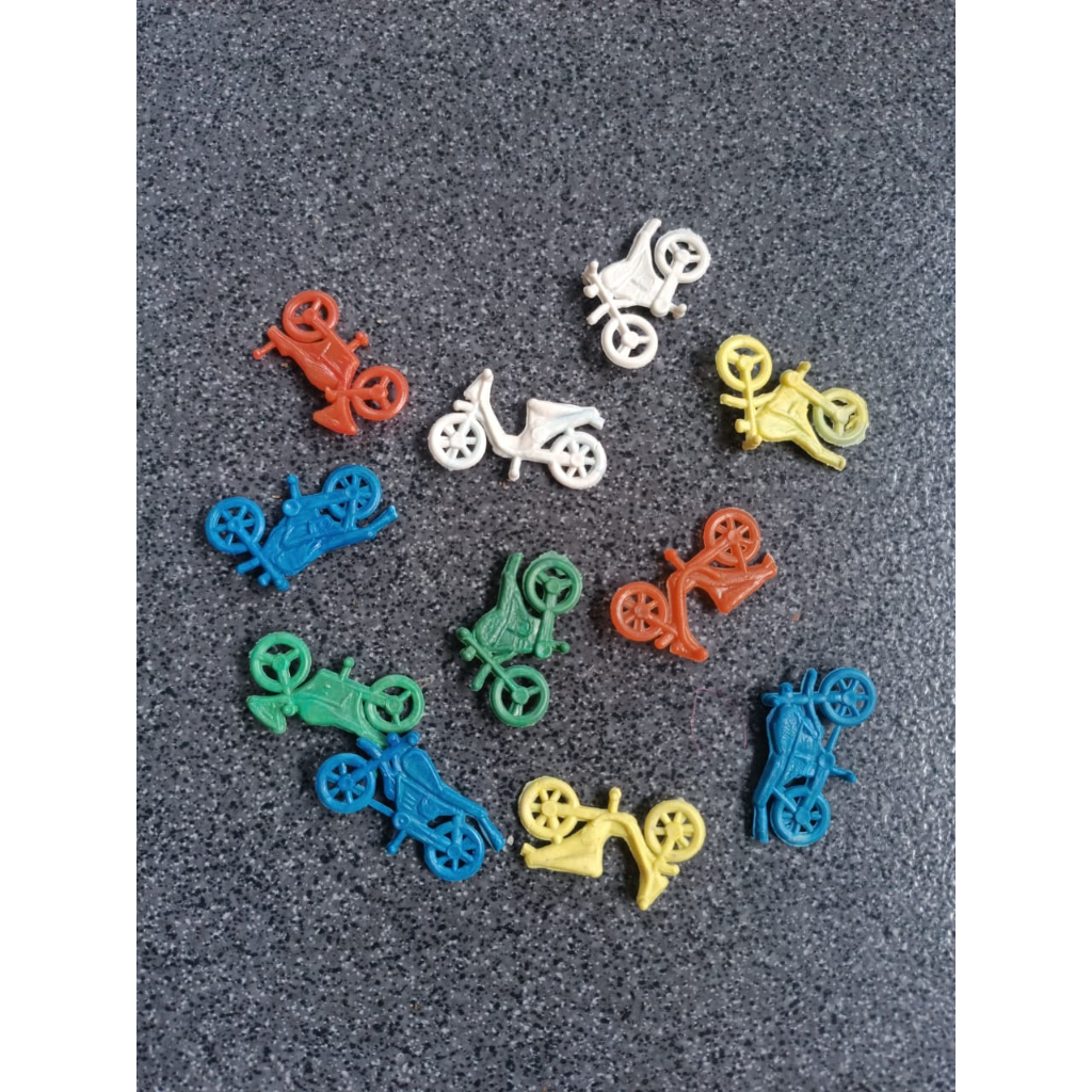 MOTOR MOTORAN MINI PLASTIK WARNA WARNI 10 PCS