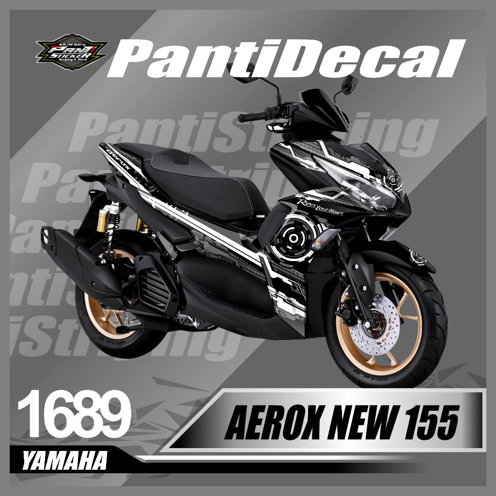 Decal new aerox connected 155 full body motif teknologi Decal stiker aerox full body