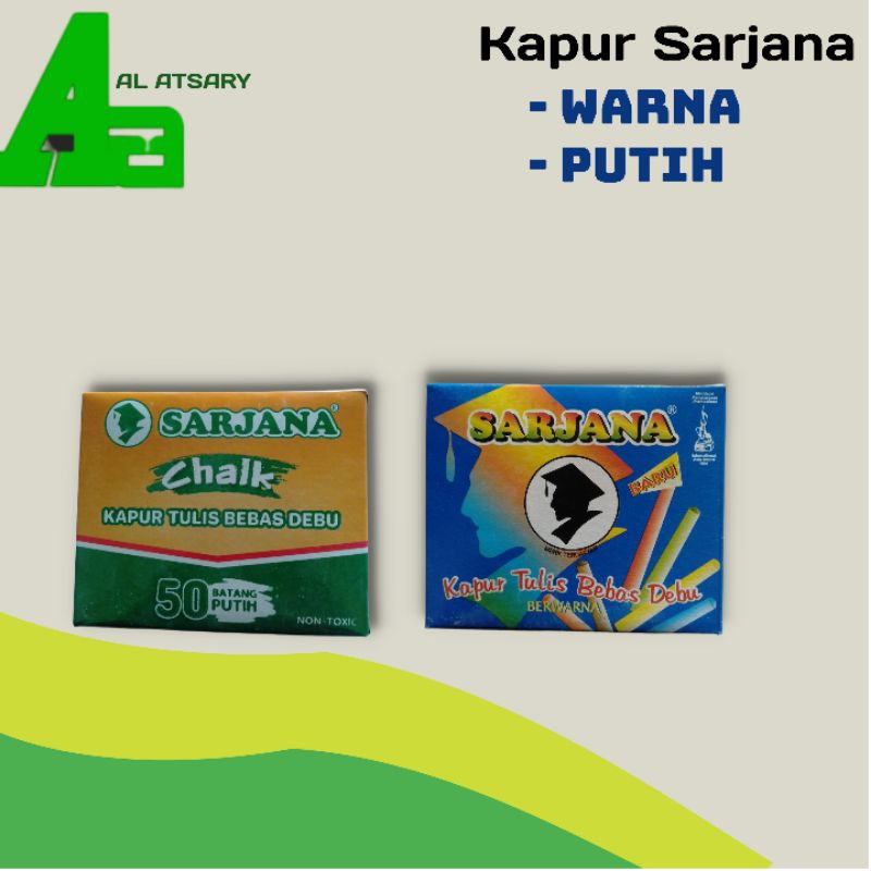 

Kapur tulis sarjana 1box/ Isi 50 batang