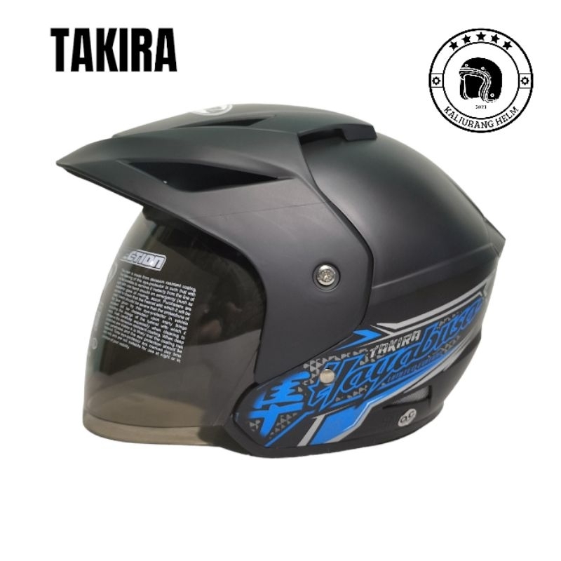 HELM MOTOR SNI TAKIRA SOLID HITAM DOFF HAYABUSA HELM HALF FACE