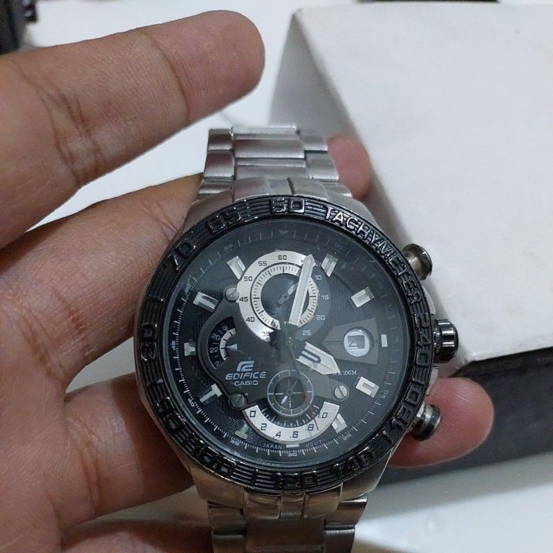 jam tangan original chronograph Casio Edifice second bekas preloved