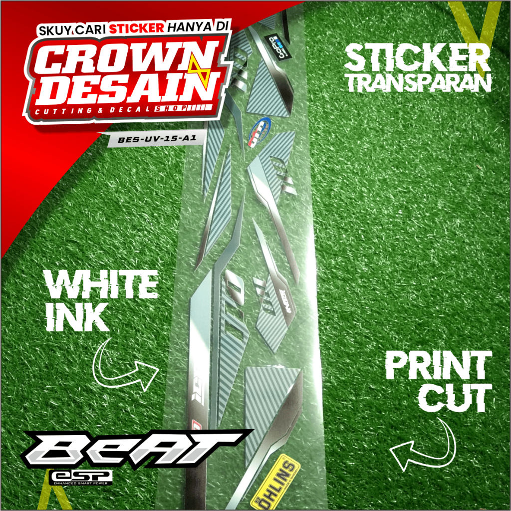 Striping Transparan Beat ESP/Beat Street ESP Desain Simpel - Stiker Striping Beat ESP Variasi  Desai