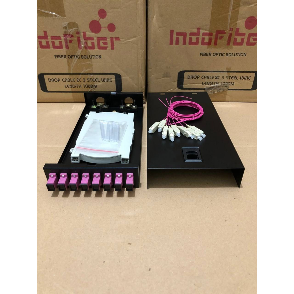 mini OTB 8 Core SC Multimode OM4 / Roset FO Besi 8 core OM4 /wallmount FO 8 port SC multimode OM4
