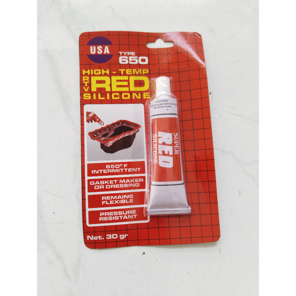 Lem Silicone Silikon Merah Lem Gasket Paking Knalpot Tahan Panas