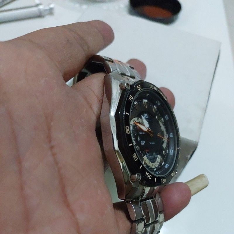 jam tangan original chronograph Swiss Mission second bekas preloved