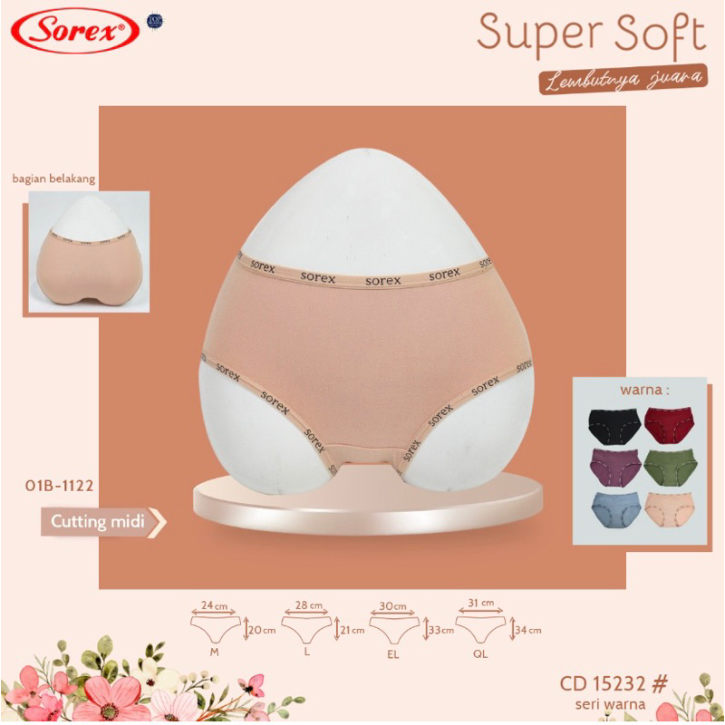 3 PCS CD SOREX 15232 CD WANITA TERLARIS SOREX MAXI MURCEE