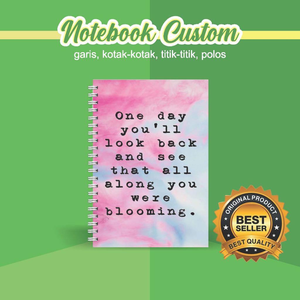 

NOTEBOOK A5 CUSTOM CATATAN/JURNAL BOOKPAPER GRID/KOTAK2#DOTTED/TITIK2#BLANK/POLOS