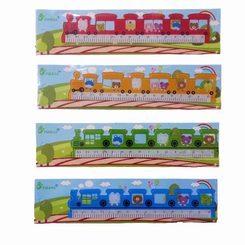 

Penggaris 15 cm bentuk kereta api / Penggaris bentuk kereta plastik tebal / mistar 15 cm bentuk kereta