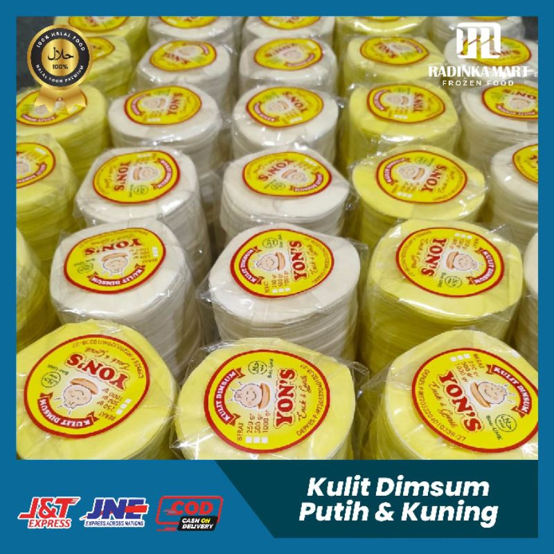 

Kulit dimsum yon's siomay gyoza warna kuning & putih 500gr
