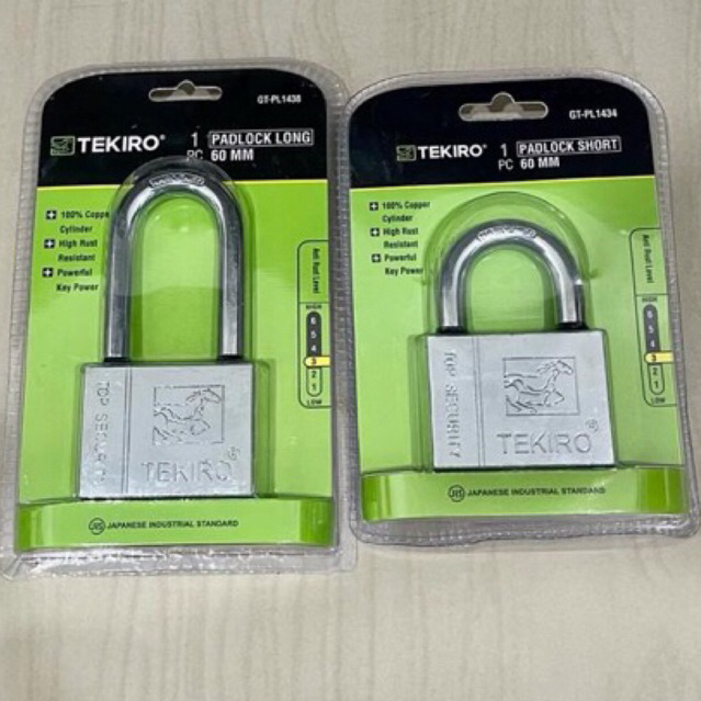 TEKIRO 60mm GEMBOK NIKEL NEKEL ORIGINAL tekiro japan leher PENDEK normal @ PANJANG LONG & SHORT gemb