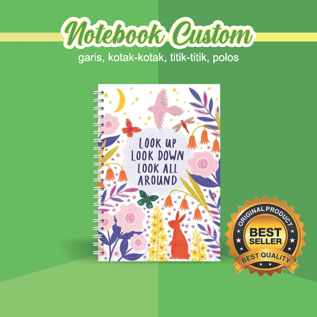 

NOTEBOOK A5 CUSTOM CATATAN/JURNAL BOOKPAPER GRID/KOTAK2#DOTTED/TITIK2#BLANK/POLOS