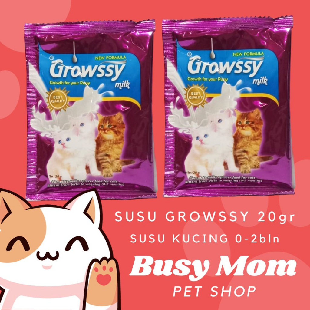 Growssy Susu Kucing Sachet 20gr Bayi Anak Dewasa
