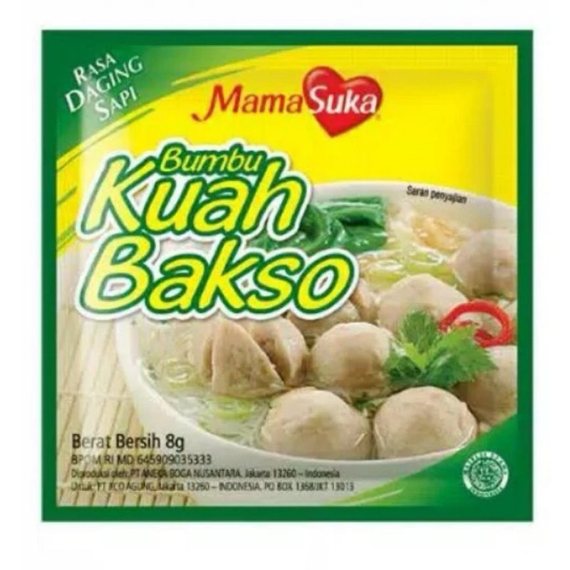 

Renteng Mamasuka Bumbu Kuah Bakso 8g isi 12 sachet