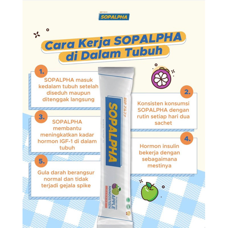 ECER 1 Sachet SOPALPHA Minuman Kesehatan Salmon Ovary Peptide Gula Darah Diabetes Jantung Stroke Kol