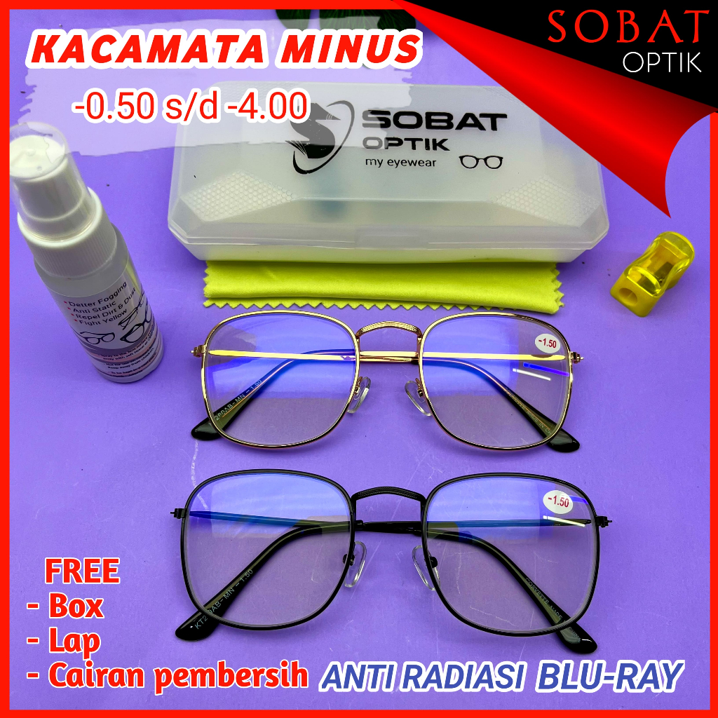 Kacamata Minus Antiradiasi Blueray korea style pria dan wanita