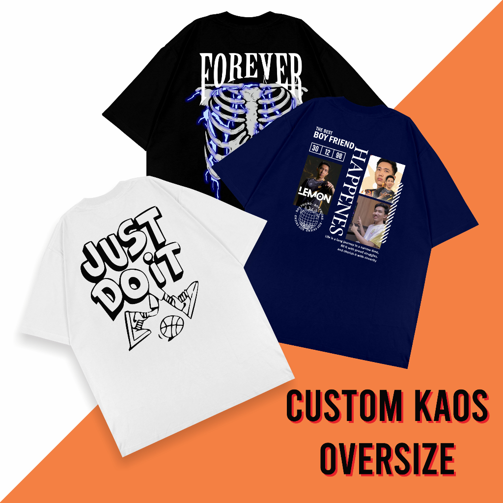 CUSTOM KAOS OVERSIZE FULL COLLOR / KAOS CUSTOM OVERSIZE PRIA WANITA
