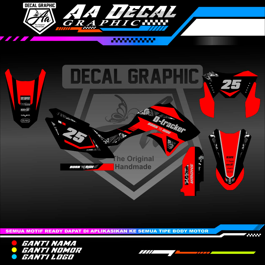 decal dtracker stiker dtracker decal klx decal supermoto