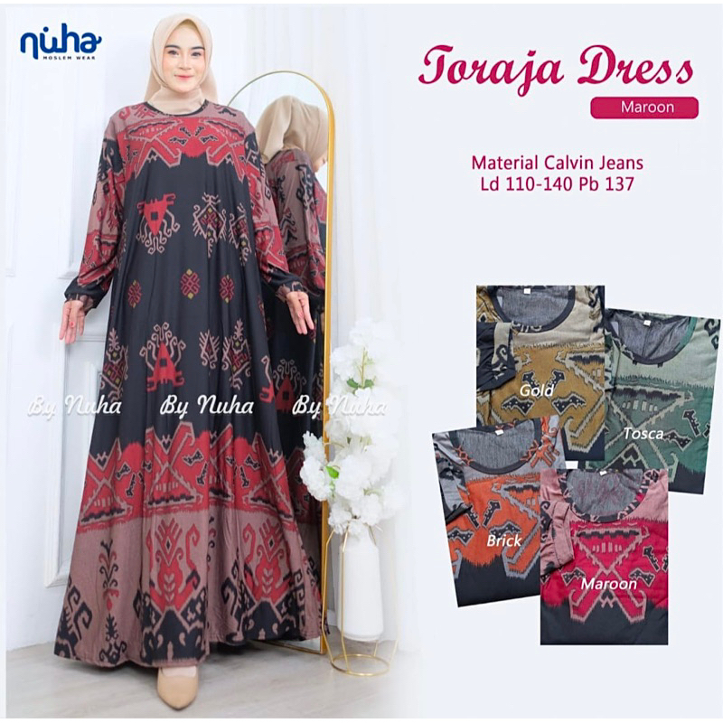 Toraja Dress - Gamis Wanita Batik Calvin Jeans Jumbo Oversize