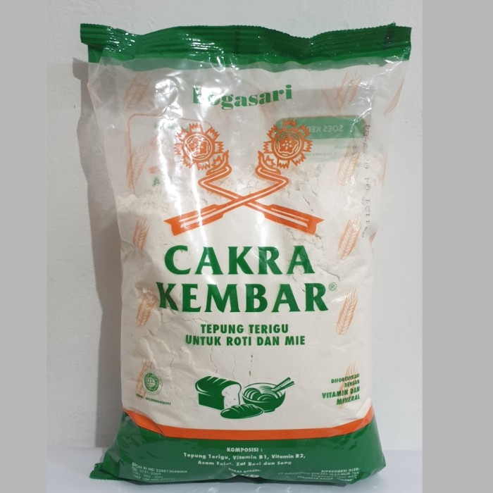 

TEPUNG TERIGU CAKRA KEMBAR 1KG / TEPUNG CAKRA KEMBAR