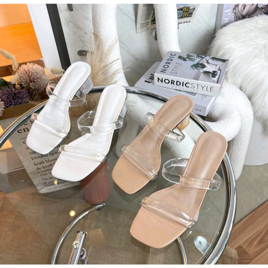 SANDAL HEELS WANITA CNK S 4127 HEELS 4CM PREMIUM