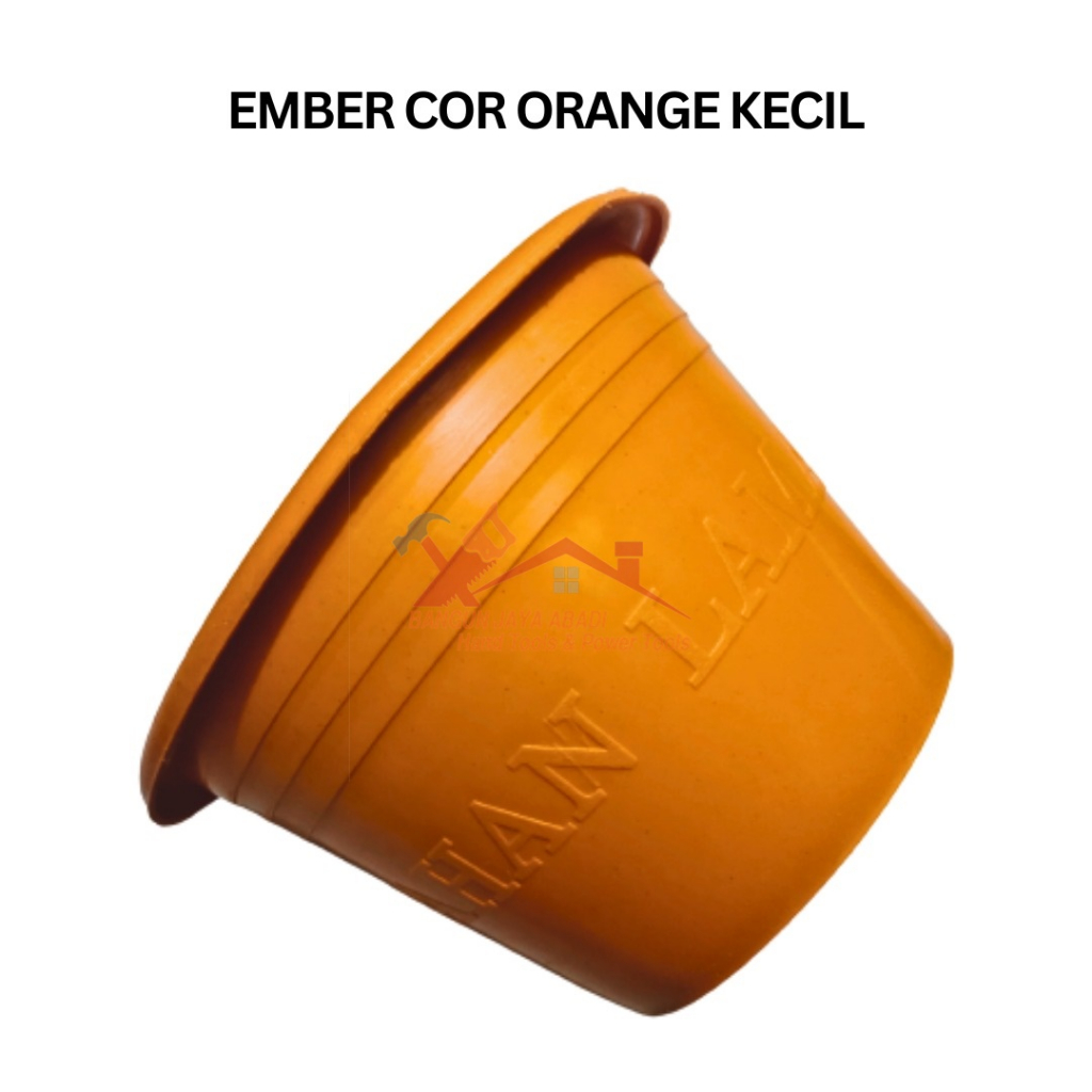 Ember Plastik Merah | Ember Cor Anti Pecah | Ember Bangunan Besar 14" BJA