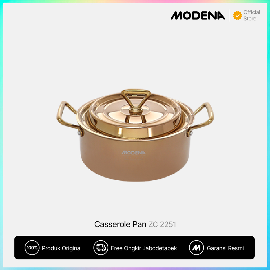MODENA Casserole Pan - ZC 2251 Rose Gold Color