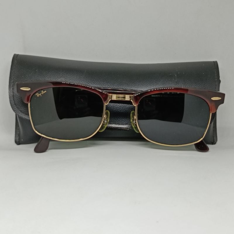 Vintage Sunglasses Ray-Ban Clubmaster Square Tortoise Original B&L USA