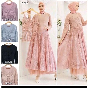 Saquena Dress Gamis Brukat | Dress Brocade Import