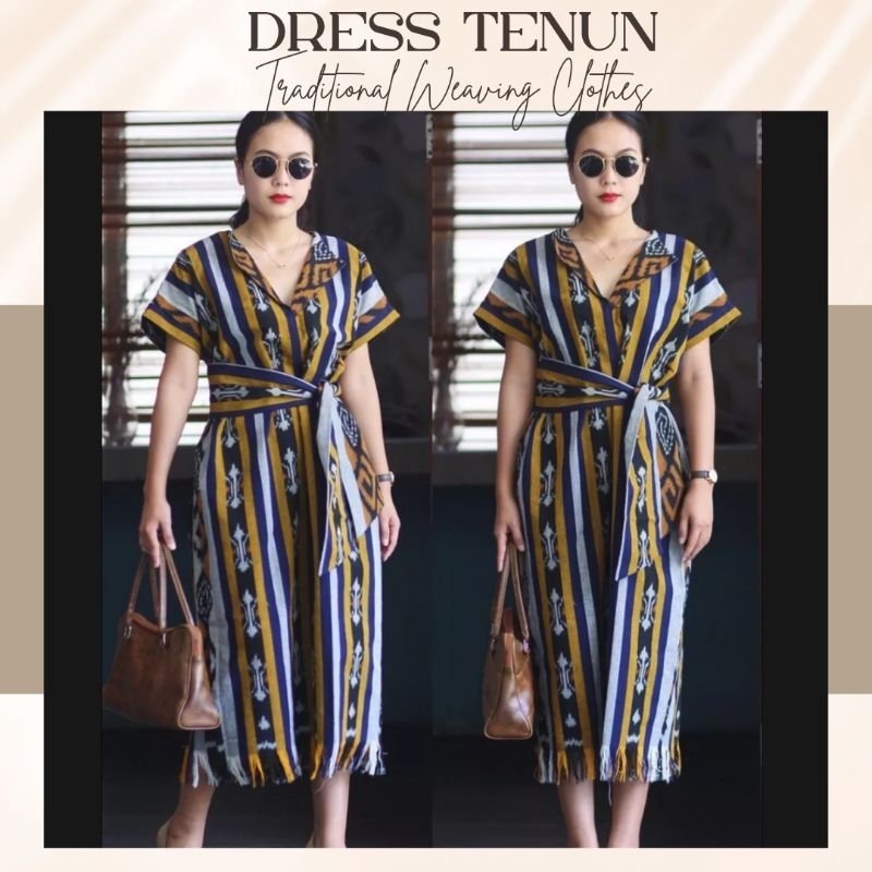 Dress Tenun Ikat Dress Tenun Etnik Outer Tenun Ikat Dress Tenun Ikat