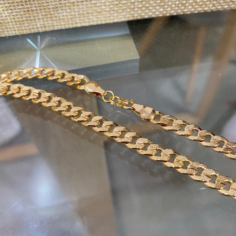 kalung rantai sisik naga lapis emas