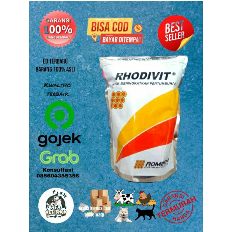 Rhodivit 100gr - multivitamin terbaik untuk ayam broiler layer dan burung