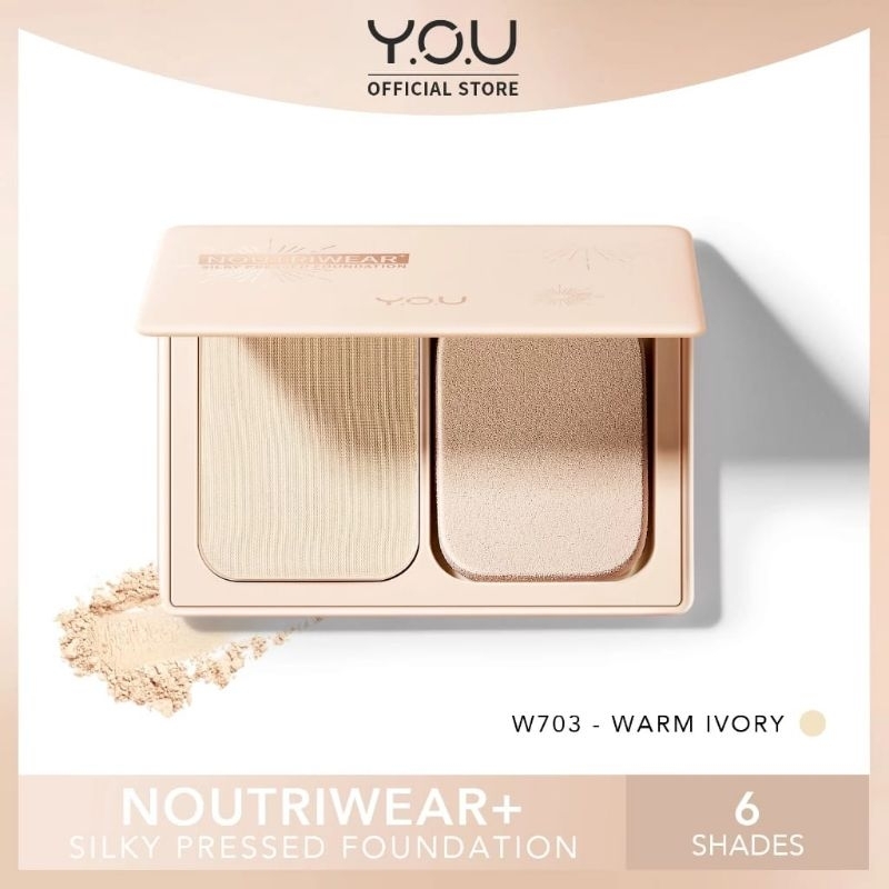 you nutriwear silky pressed foundation| you noutriwear bedak padat