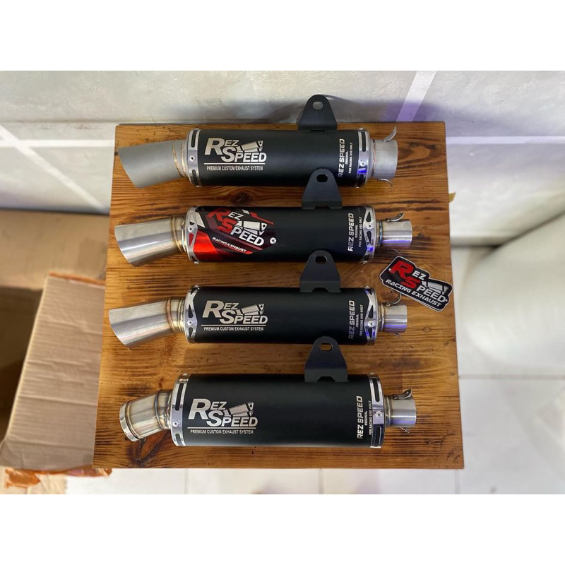 Knalpot Rez Speed Tipe Varian Black Coating 3b dan Coeong Samlong Braket Atas Fullsystem Aerox Vario