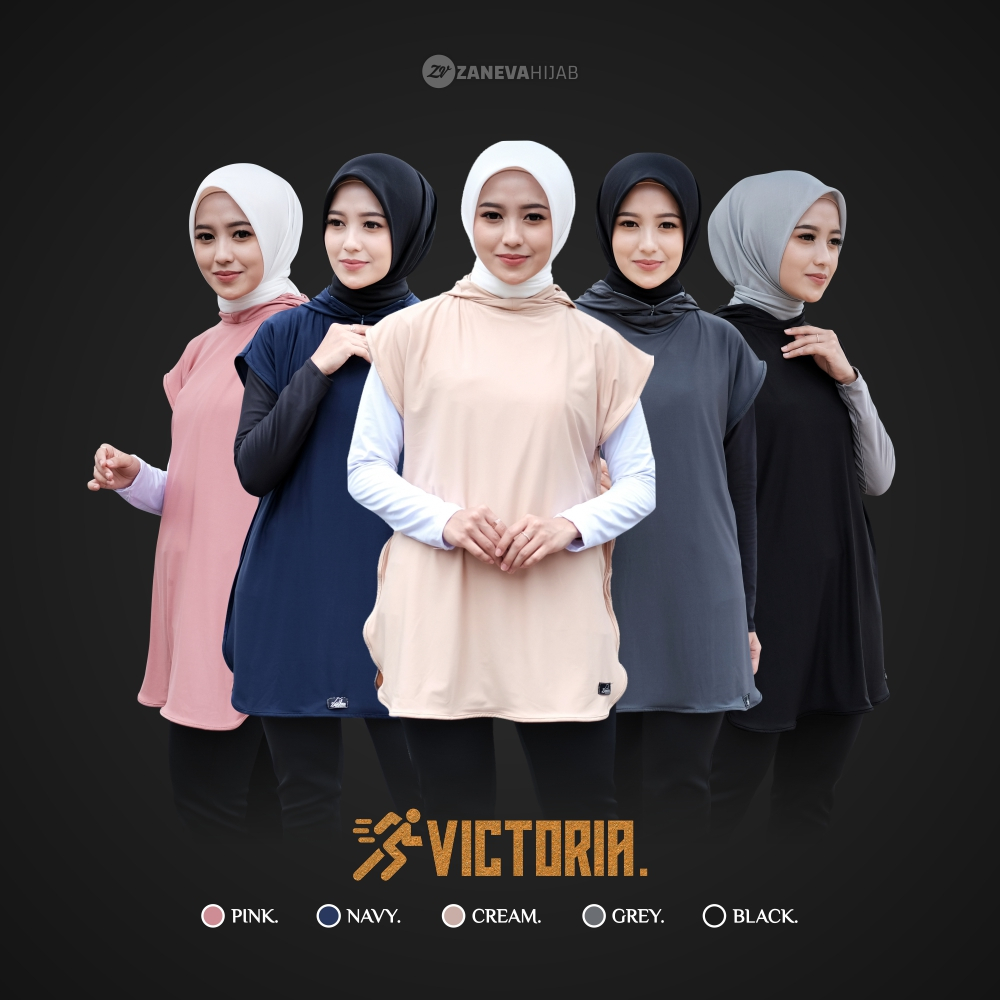 [ Zaneva ORI]  - Vest Hijab sport Jersey premium by Zaneva